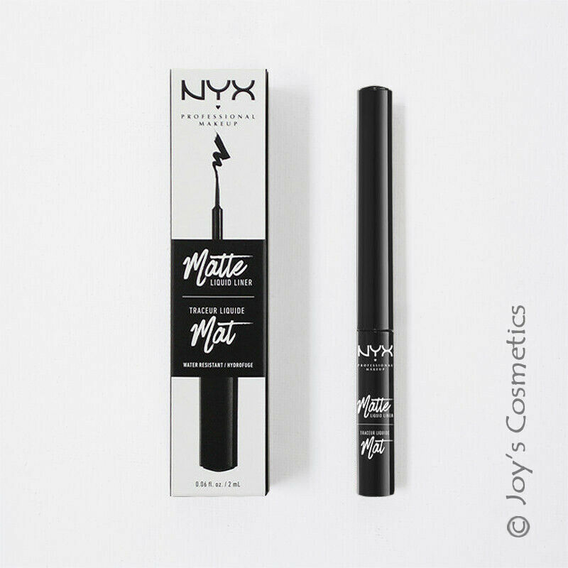 1 Nyx Matte Liquid Liner - Eye Water Resistant "mll 01 Black " *joy's Cosmetics*