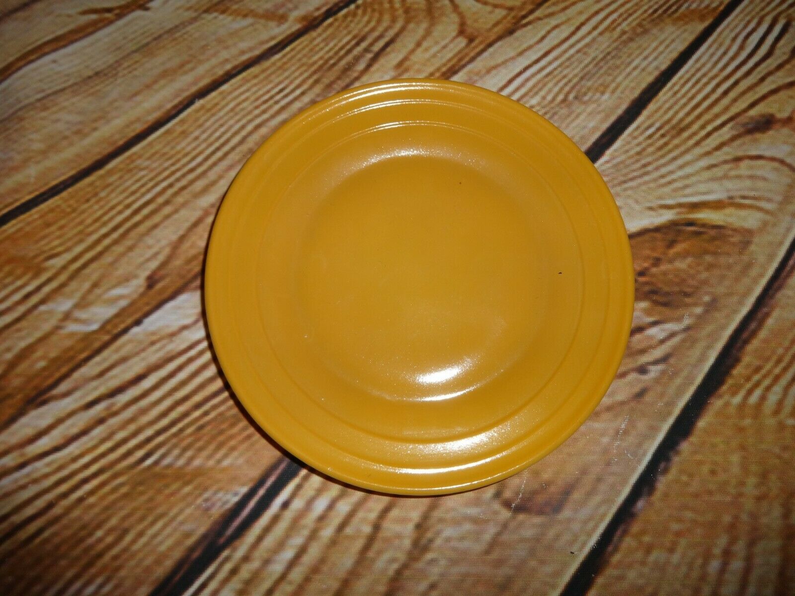 Vintage Anchor Hocking Bread & Butter Appetizer Size Plate 5.25" Mustard 1 Pc