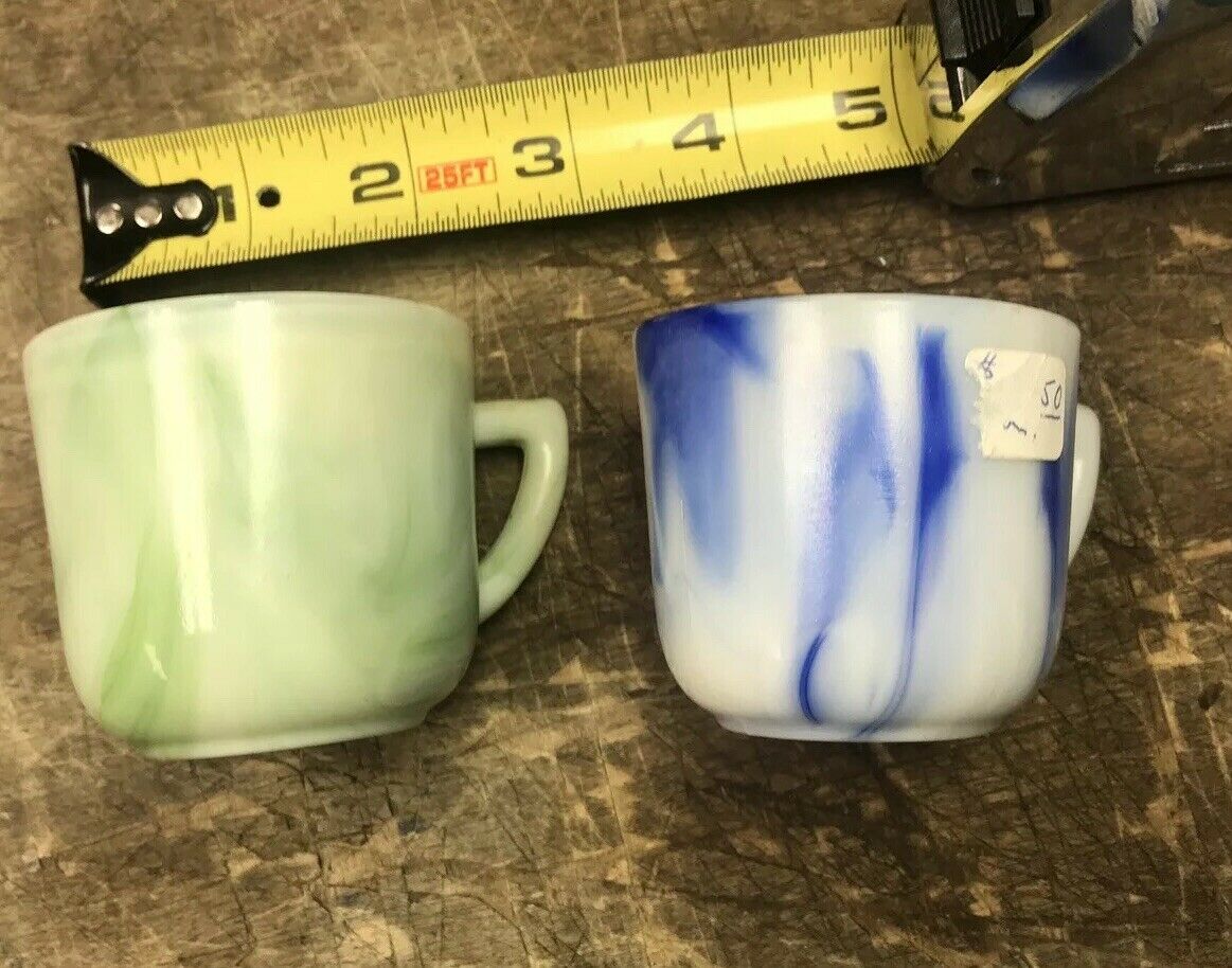 Vintage Akro Aggregate Cups Lot Of 2