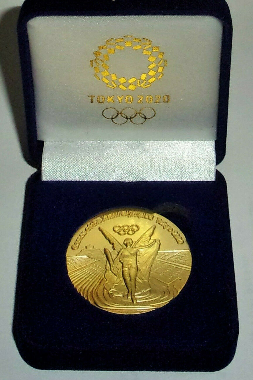 2020 Tokyo Japan Olympic 24k Gold Clad Commemorative Medallion Medal Coin Coa
