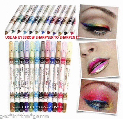 12 Color Glitter Eyeshadow Lip Eyeliner Eye Shadow Pencil Shimmer Pen Makeup Set